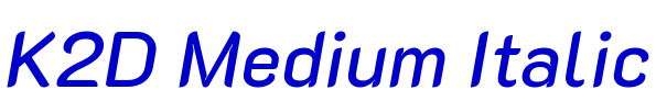 K2D Medium Italic шрифт
